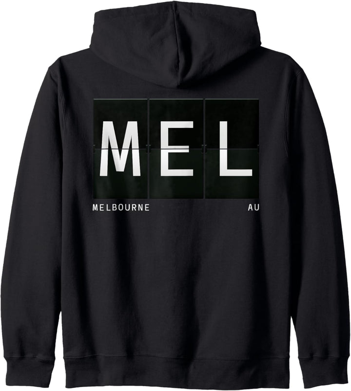MEL Melbourne Australia Retro Flughafencode Kapuzenjacke