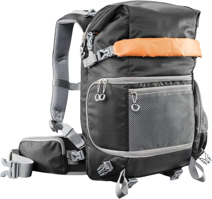 Mantona 20586 ElementsPro 30 Outdoor Rucksack (inkl. abnehmbarem Hüftgurt und Regenhülle, geeignet f