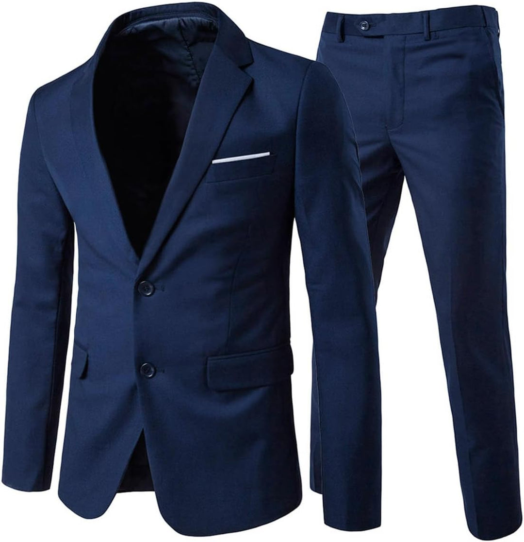 Allthemen Anzug Herren Anzug 2 Teilig Slim Fit Herrenanzug Hochzeit Anzüge Herren Modern Sakko für B
