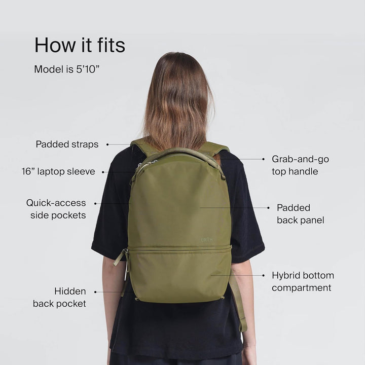 Urth Arkose 20L Modularer Kamera- und Laptop-Rucksack – wasserabweisende, diebstahlsichere, recycelt