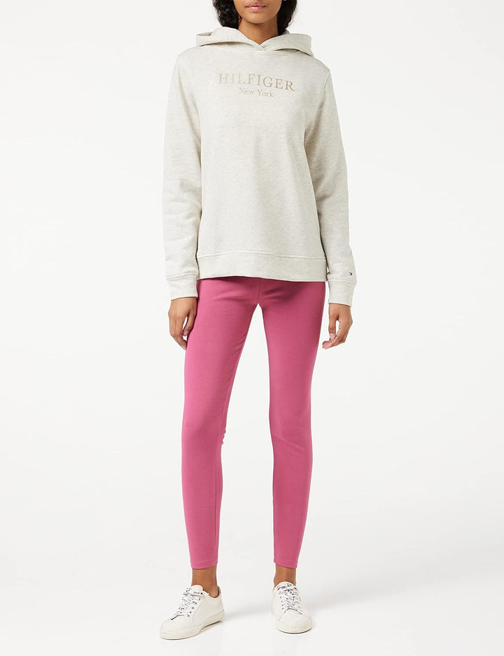 Tommy Hilfiger Damen Pullover-Kapuzenpulli XS Beige (Heathered Oatmilk), XS Beige (Heathered Oatmilk