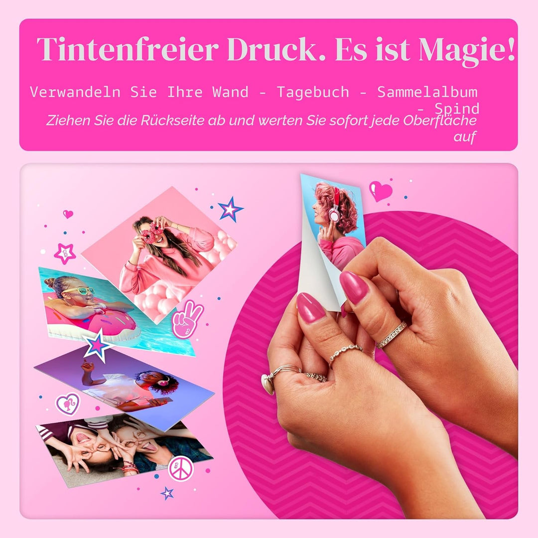 Kodak Barbie x Step Slim Wireless Sofort tragbarer Fotodrucker – Vollfarbige Drucke in Zink 2x3” Auf