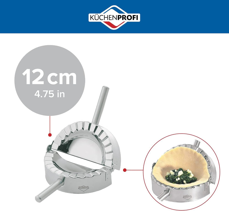 Küchenprofi Ravioli Former PASTACASA MIDI, rostfreier Edelstahl, 12cm Ø, spülmaschinengeeignet, Dump