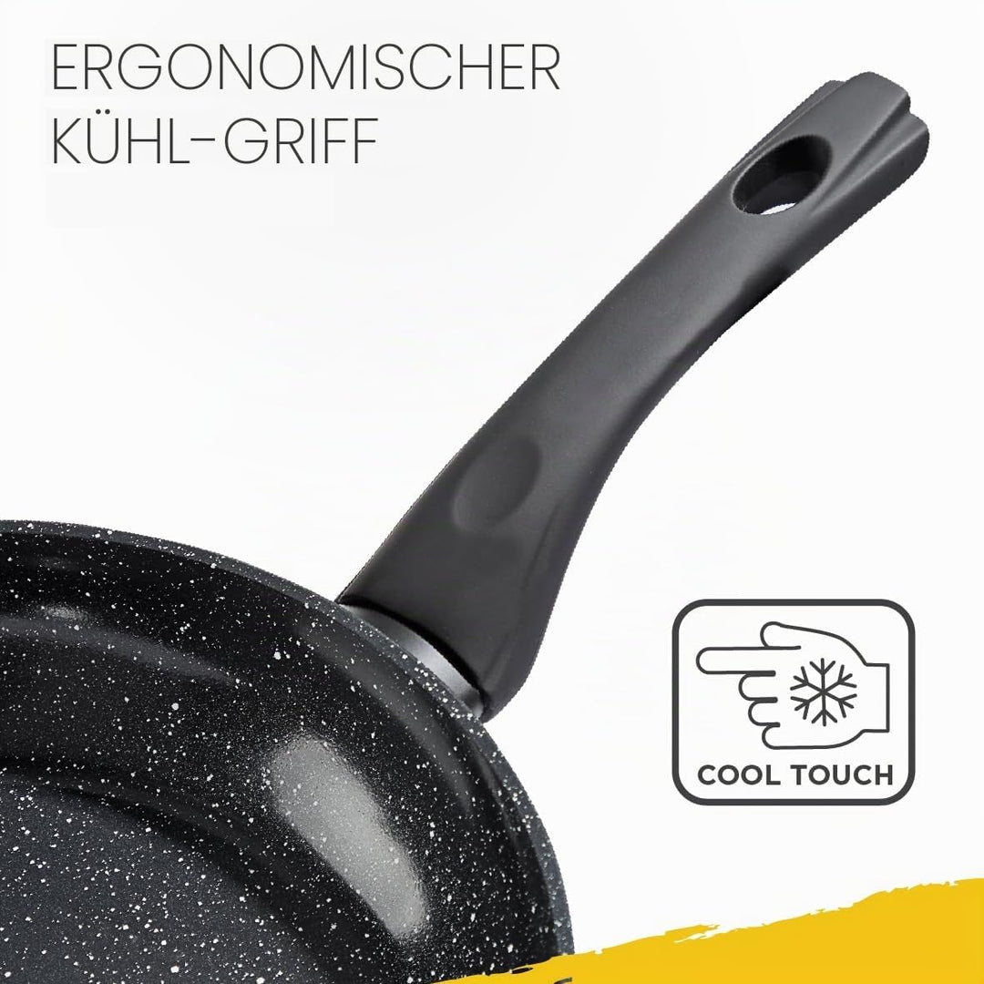 Blackmoor Kochtopf 18 cm – Antihaftbeschichtung, Gehärtetes Glasdeckel, Induktionsgeeignet, Kompatib