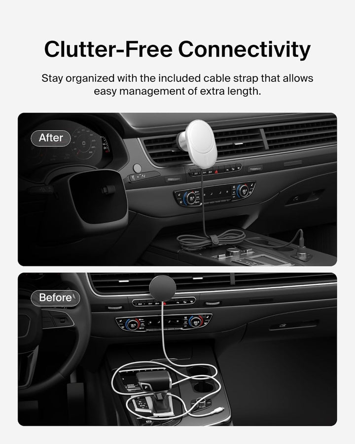 Belkin BoostCharge Pro magnetisches kabelloses Kfz-Ladegerät mit Qi2 (15 W), MagSafe-kompatibles Aut