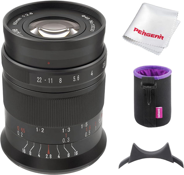 7artisans 60mm F2.8 II Makro-Objektiv, Kompatibel mit Fuji X-Mount-Kameras Kameras X-A1 X-A10 X-A2 X