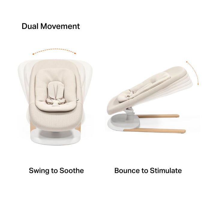 Stokke Yoga Babywippe & Schaukel, Light Sand - 2 Bewegungsrichtungen zur Beruhigung & Stimulation vo