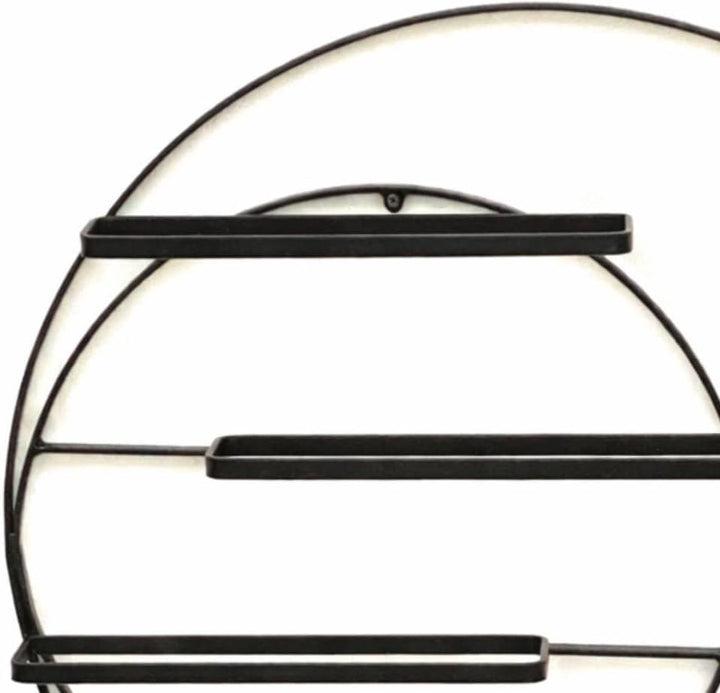 DanDiBo Weinregal Metall Wand 55 cm Schwarz Largo Rund Flaschenregal 96213 Flaschenhalter Wandmontag