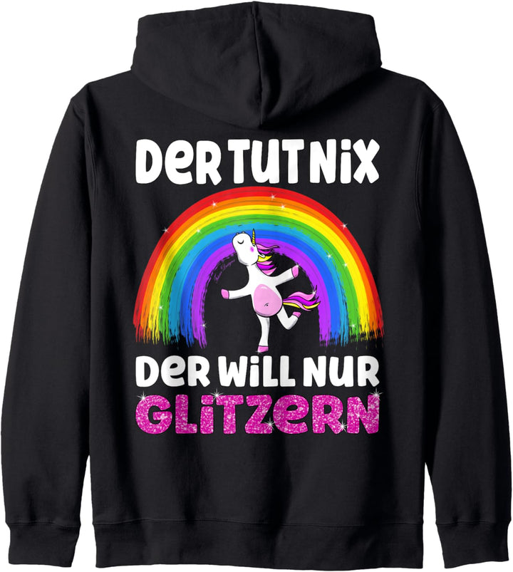 Der tut nix lustiges Regenbogen Einhorn LGBTQ Kapuzenjacke