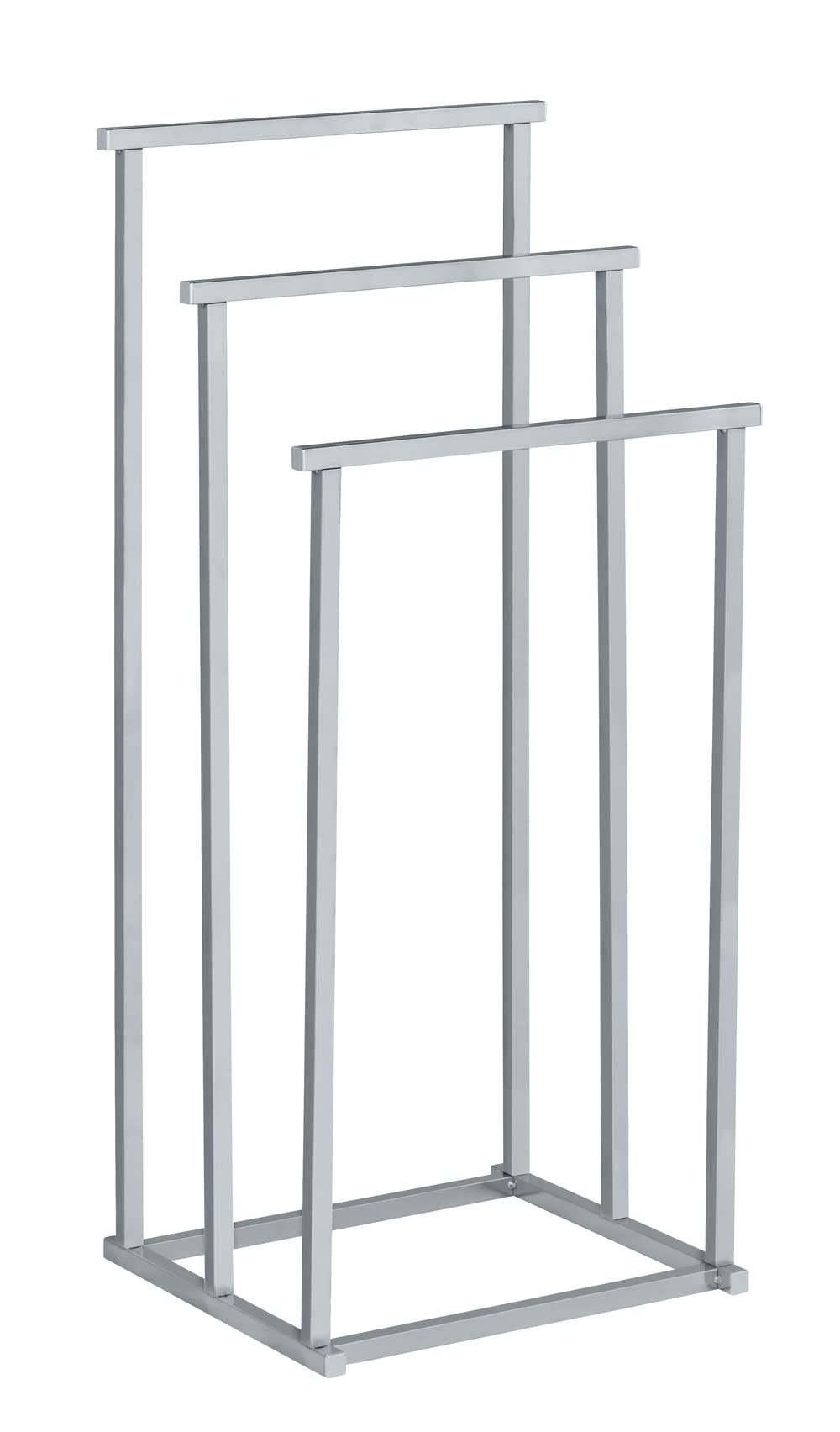 WENKO Handtuchbutler Quadro mit 3 Stangen - Kleiderbutler, stufenförmig, Vierkantrohr, Edelstahl ros