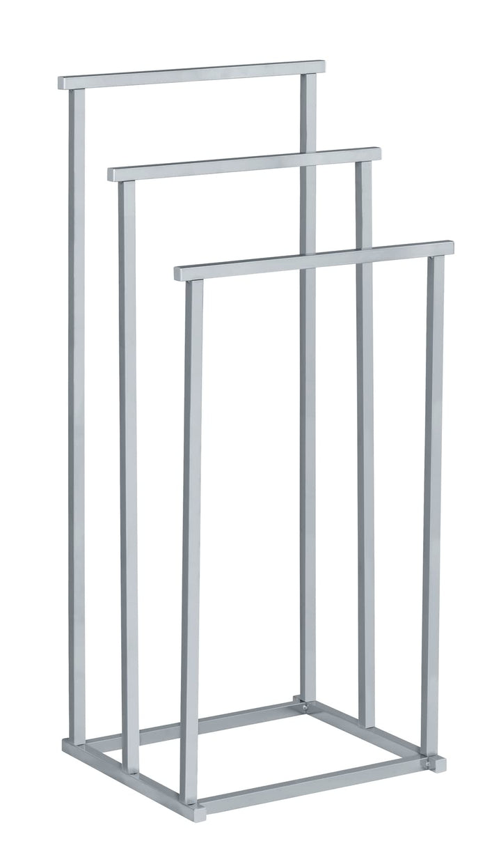 WENKO Handtuchbutler Quadro mit 3 Stangen - Kleiderbutler, stufenförmig, Vierkantrohr, Edelstahl ros