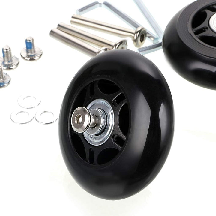 4 Stk 70mm x 24mm Kofferrollen Ersatzrollen für Koffer Luggage Suitcase Wheels Replacement Ersatz Ge