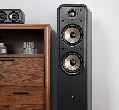 Polk Audio Signature S55E Standlautsprecher, HiFi Lautsprecher für Musik und Heimkino Sound, passive