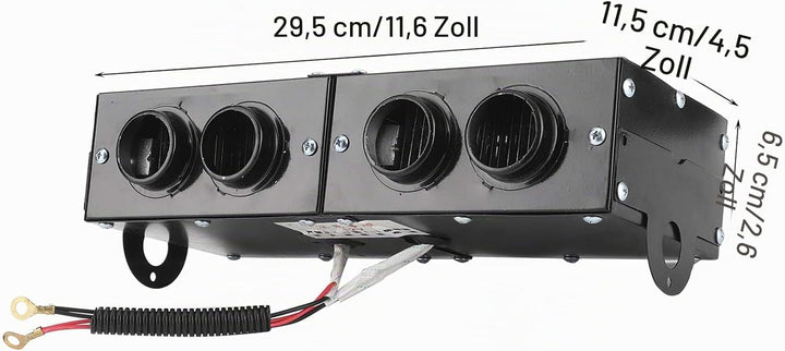 Auto Heizung 12v, 12v Defogger Auto 4 Loch Heizlüfter 12V Defroster Defogger 150W / 300W einstellbar