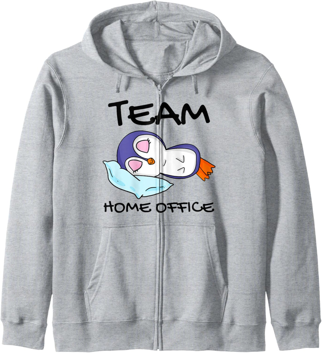 Team Home Office Pinguin lustig Beruf Arbeiten Heimarbeit Kapuzenjacke