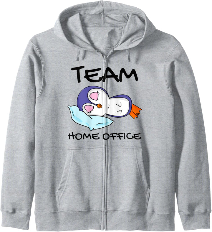 Team Home Office Pinguin lustig Beruf Arbeiten Heimarbeit Kapuzenjacke