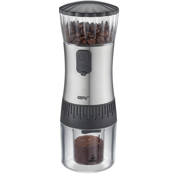 GEFU 16333 Kaffeemühle POLVE elektrisch inkl. Akku Mühle mit USB Keramik Kegelmahlwerk
