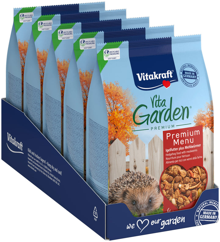 Vitakraft Vita Garden, Igelfutter, mit Vitaminen und Mineralstoffen, für hilfsbedürftige Igel (5x 60