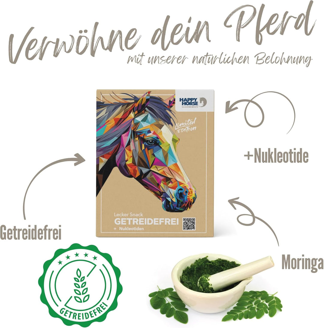 HAPPY HORSE Lecker Snack Getreidefrei | 800g | Pferdeleckerlis getreidefrei mit Nukleotiden & Vitami