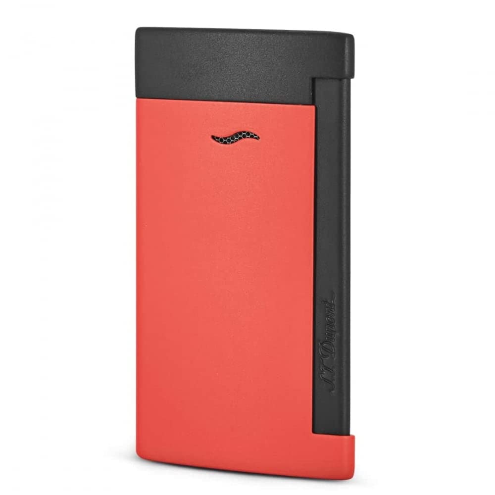 ST Dupont Slim 7 Feuerzeug Schwarz und Mattrot