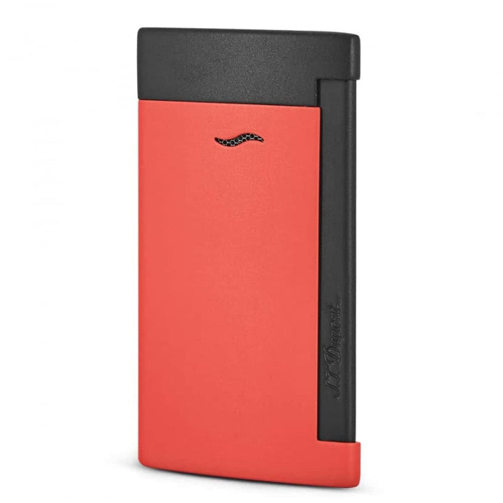 ST Dupont Slim 7 Feuerzeug Schwarz und Mattrot