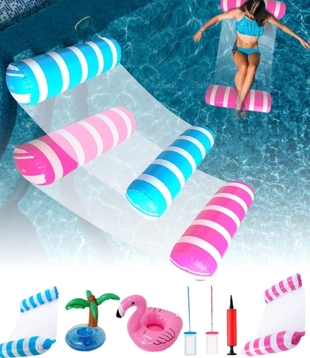 Luftmatratze Wasser,Luftmatratze Pool,4 In 1 Aufblasbare Wasserhängematte,Wasserspielzeug Schwebende