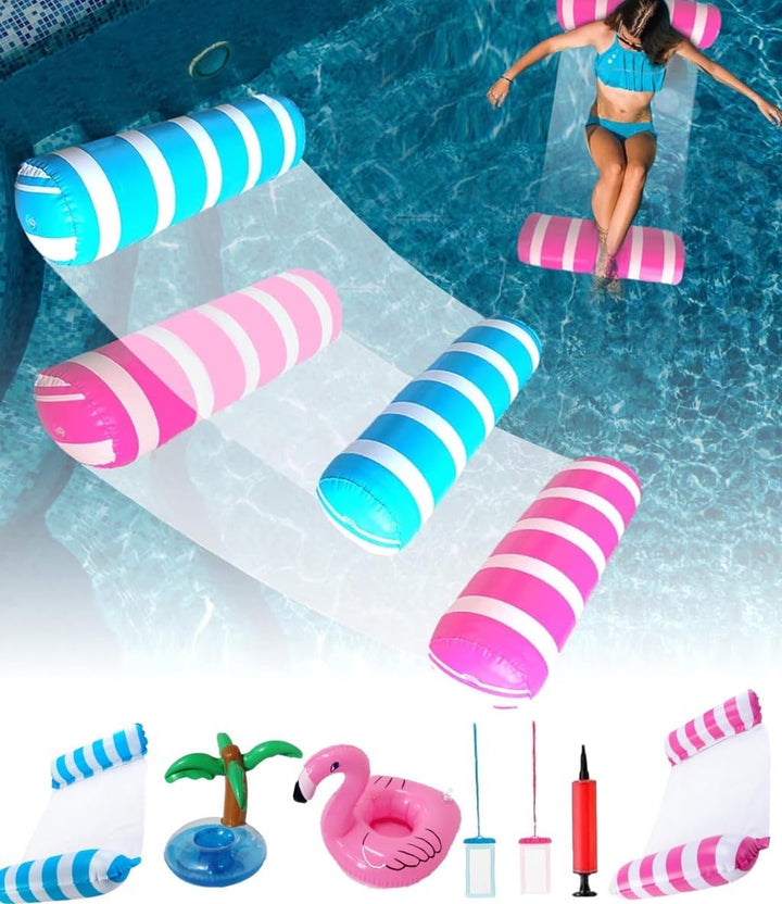 Luftmatratze Wasser,Luftmatratze Pool,4 In 1 Aufblasbare Wasserhängematte,Wasserspielzeug Schwebende