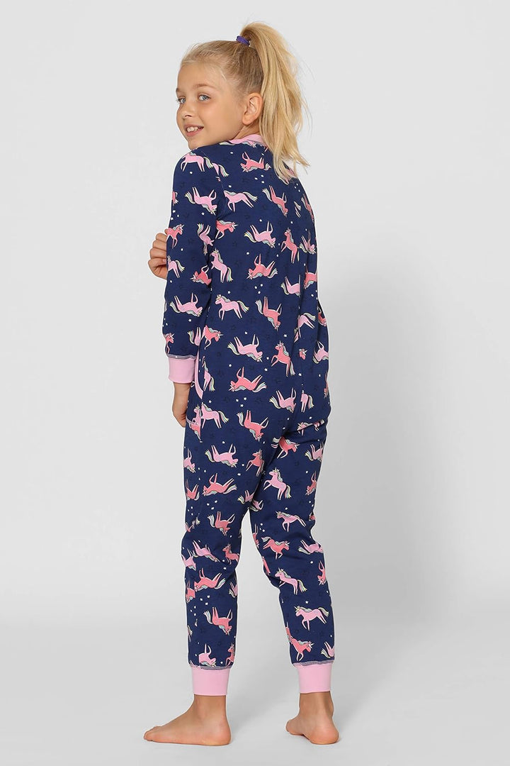 Merry Style Mädchen Schlafoverall Jumpsuit Mädchen Bequeme und warme Schlafanzug Kinder MS10-186 134