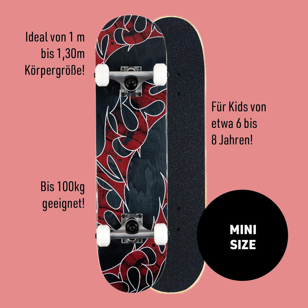 TITUS Skateboard Mini - Skateboard Kinder ab 6 Jahre, Mini Size Kinderskateboard bis 8 Jahre, Jungen