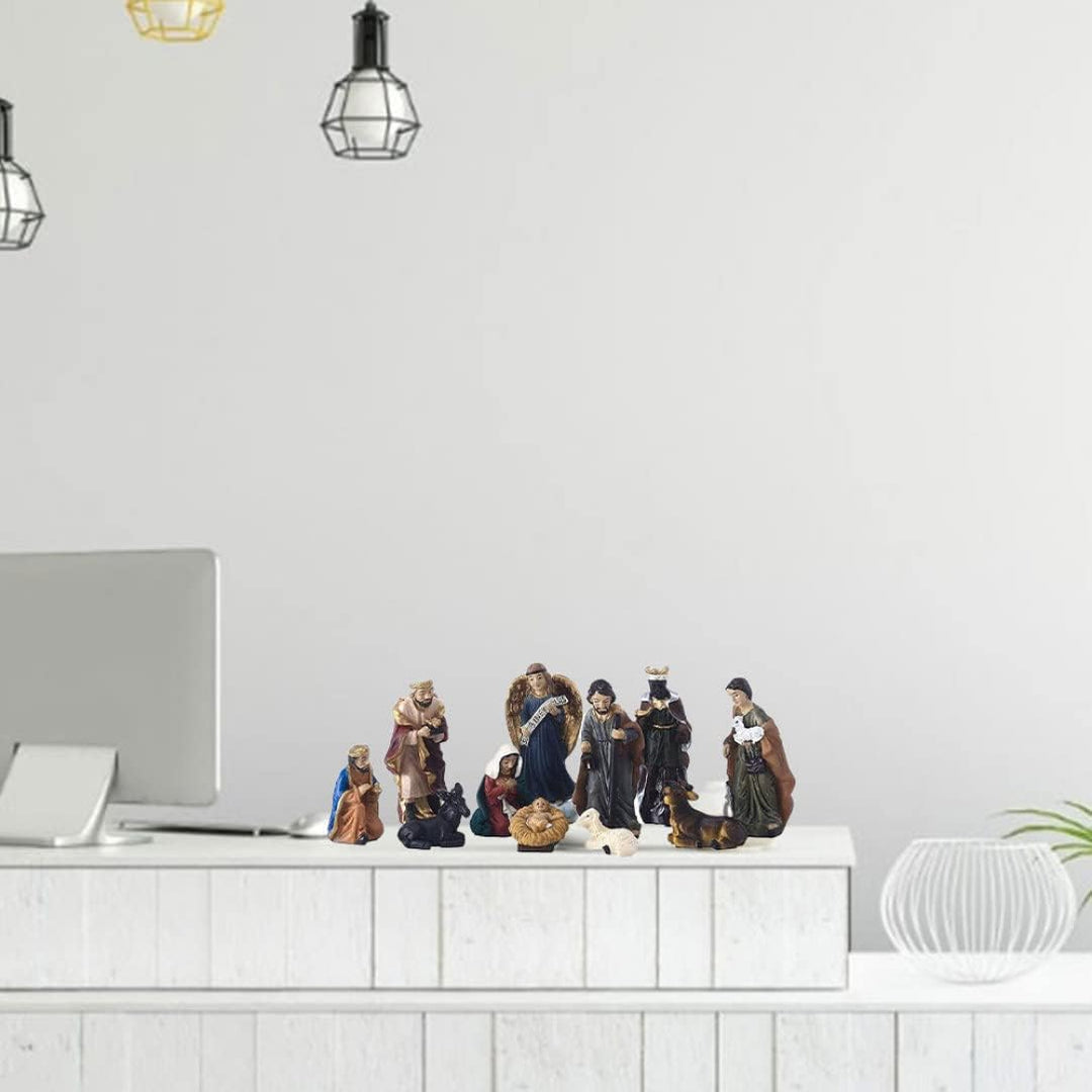 Krippen Miniaturfiguren Weihnachten Inspirierende Mini Harzornamente 12 Weihnachtsornamente