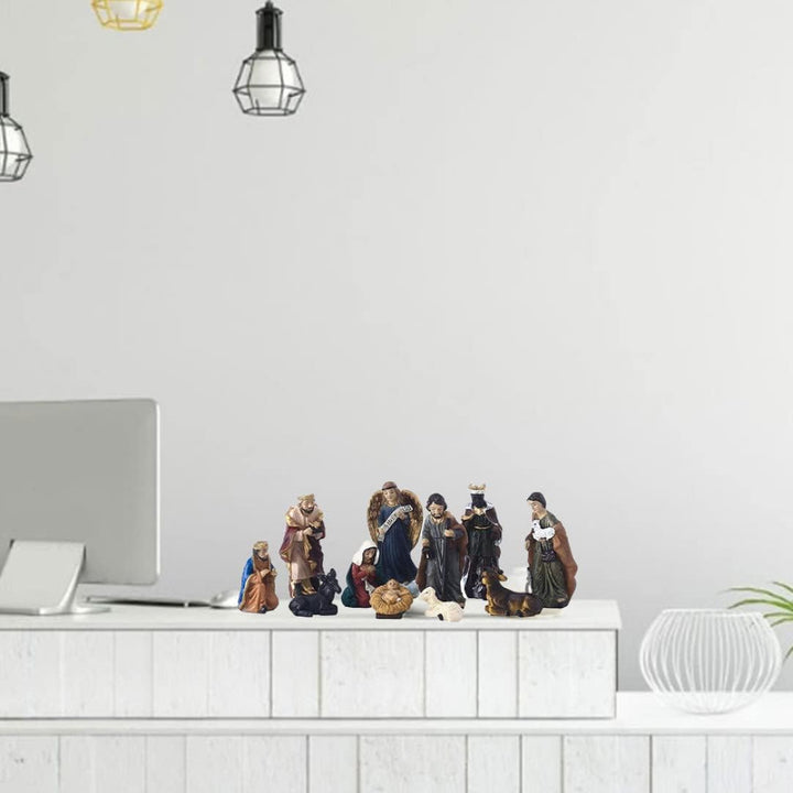 Krippen Miniaturfiguren Weihnachten Inspirierende Mini Harzornamente 12 Weihnachtsornamente