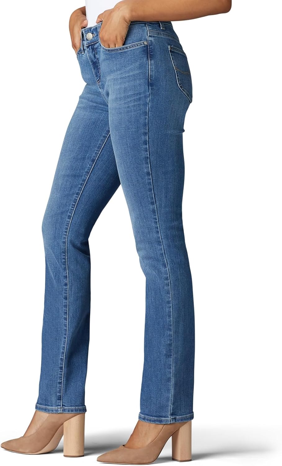 Lee Damen Ultra Lux Comfort with Flex Motion Straight Leg Jeans 24 Plus Juniper, 24 Plus Juniper