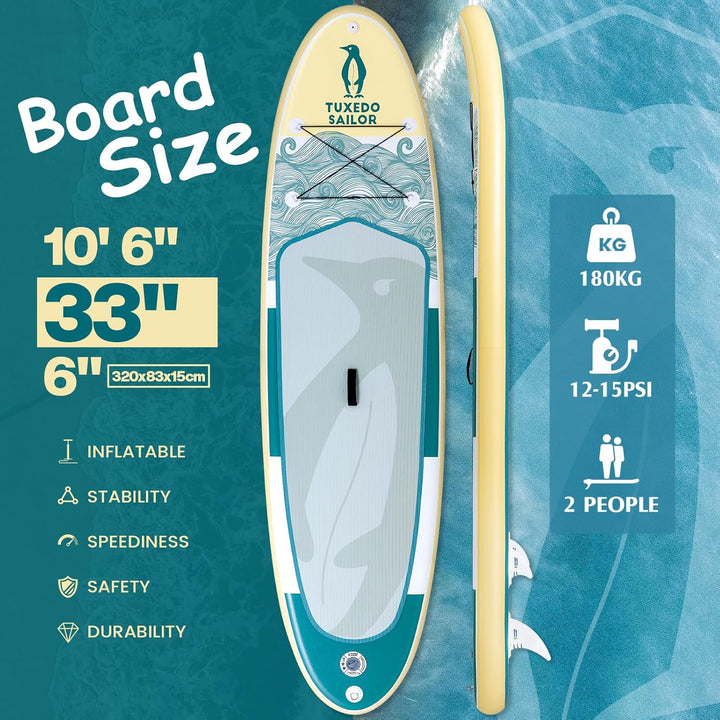 Tuxedo Sailor Stand Up Paddle Board 240/320/365cm Inflatable Paddle Boards for Adults and Kinder Sta