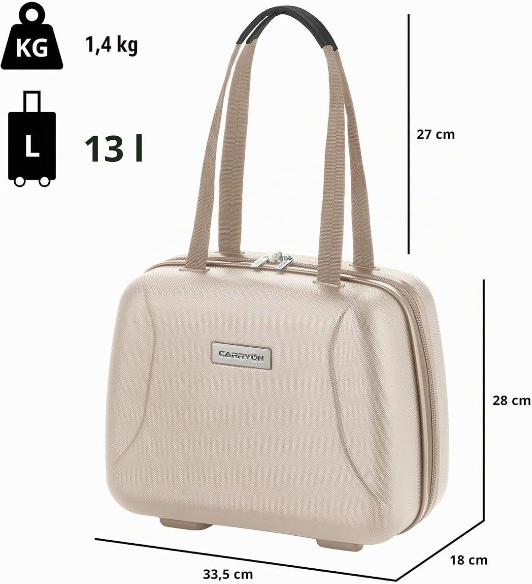 CarryOn Skyhopper Kosmetikkoffer Damen Hartschale - Beautycase Klein - Handgepäck 13 Liter - Schloss
