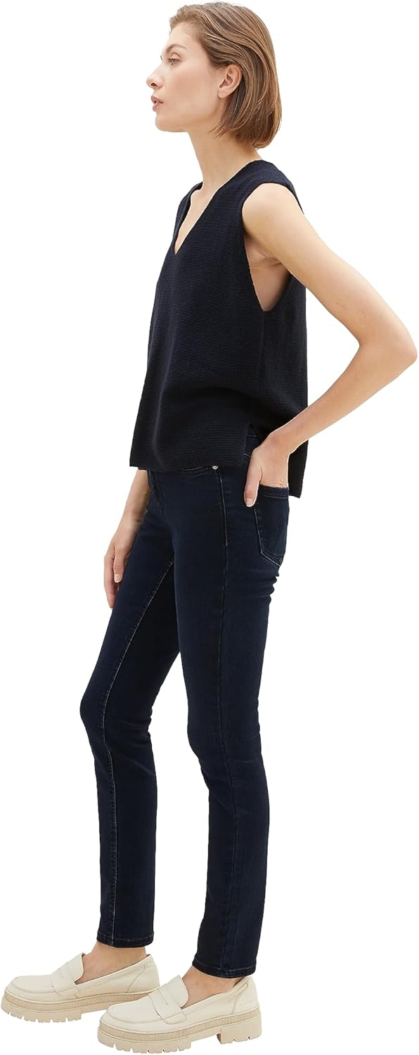 TOM TAILOR Damen Alexa Skinny Jeans 25W / 30L 10173-dark Stone Blue Black Denim, 25W / 30L 10173-dar