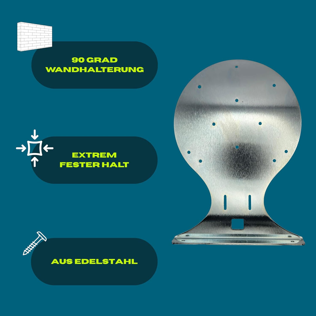 Wandhalterung für Ubiquiti UniFi U7 & U6, Stahl, 90 Grad Winkel, Wandmontage, Made in Germany, Edels