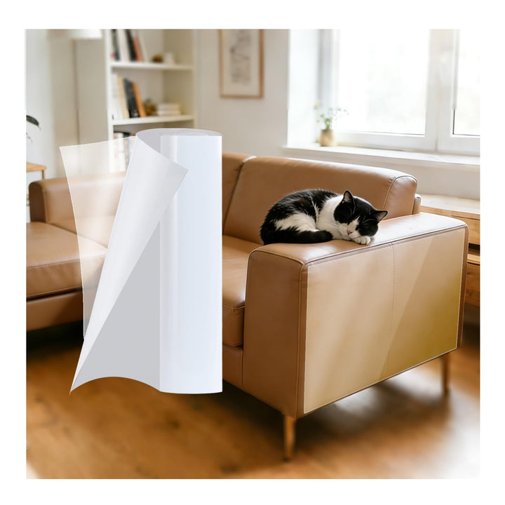 Kratzschutz Sofa Katze Transparent Selbstklebend Tape 5m x 45cm | SANLI TAPE Katzen Kratzschutz Extr