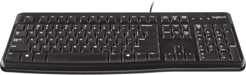 Logitech MK120 Kabelgebundenes Set mit Tastatur und Maus für Windows, US QWERTY-Layout - Schwarz