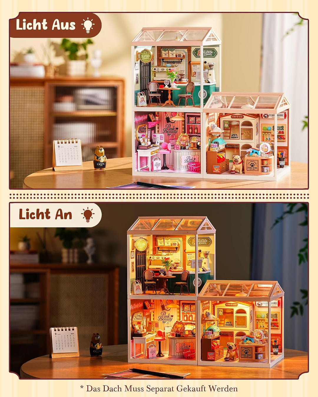 Rolife Super Creator DIY Miniature House Miniatur Haus Bausatz Selber Bauen Deko für Schreibtisch Bü