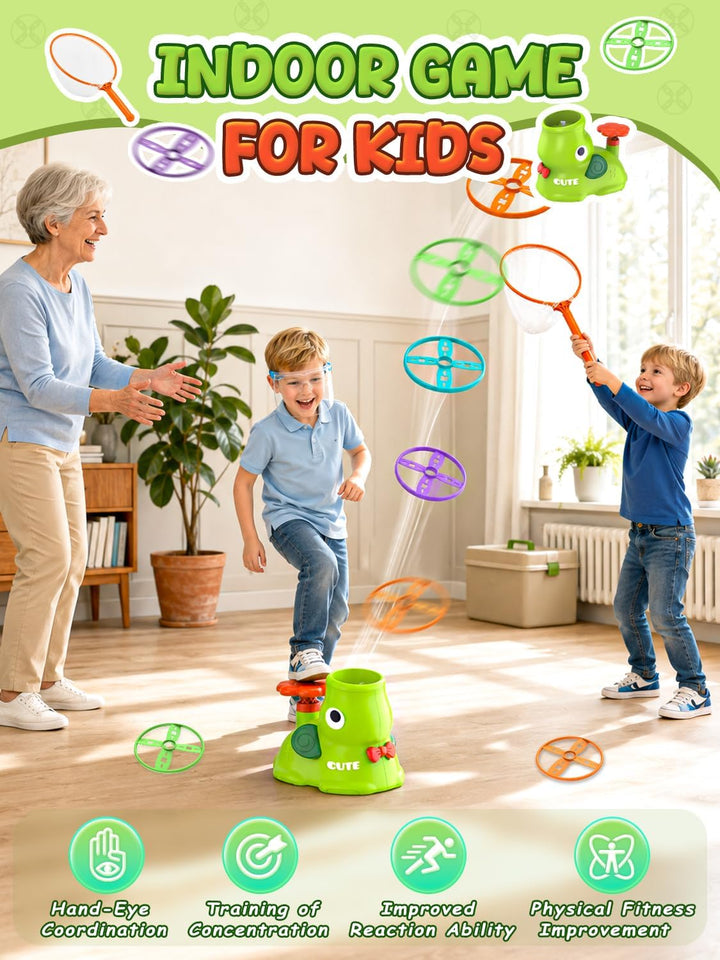 Kssvzz Outdoor Gartenspielzeug für Kinder - Propeller Spielzeug Launcher grün, grün