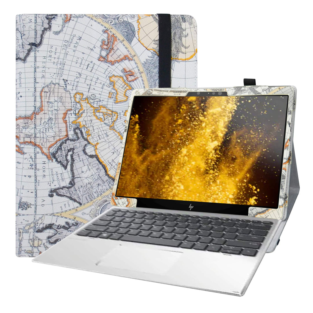 LiuShan Kompatibel Mit HP Elite X2 G4 Tablet-Hülle, PU-Leder, Schmal, Mit Standfunktion für 12.3 Zol