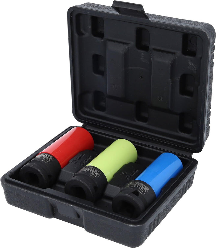 KS Tools 515.1070 1/2" Alu-Felgen Kraft-Stecknuss-Satz robust, 3-tlg.