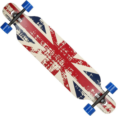 FunTomia Longboard mit 3 Flex Stufen Drop Through Cruiser Komplettboard Mach1 Speed Kugellager T-Too