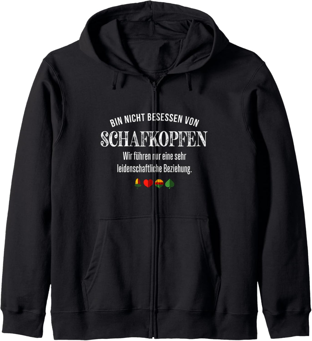 Lustiges Bayrisches Schafkopfer Watten und Schafkopf Kapuzenjacke