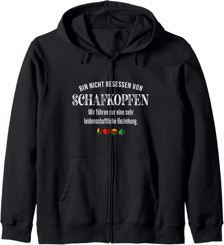 Lustiges Bayrisches Schafkopfer Watten und Schafkopf Kapuzenjacke
