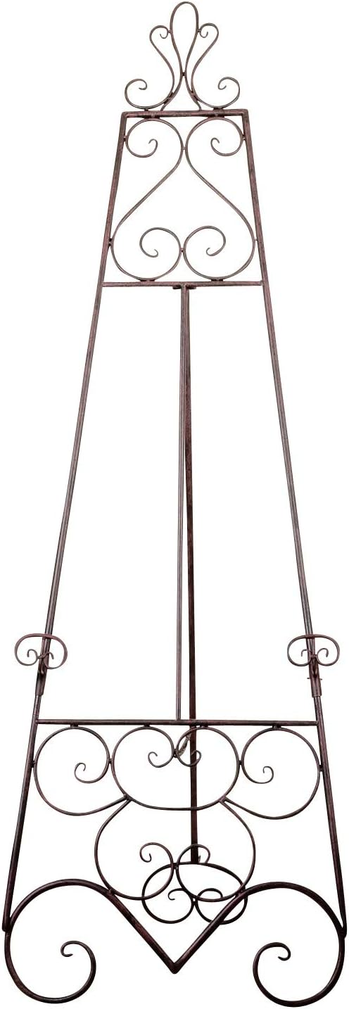Staffelei 152cm Bilderständer Aufsteller Nostalgie Eisen Antik-Stil braun