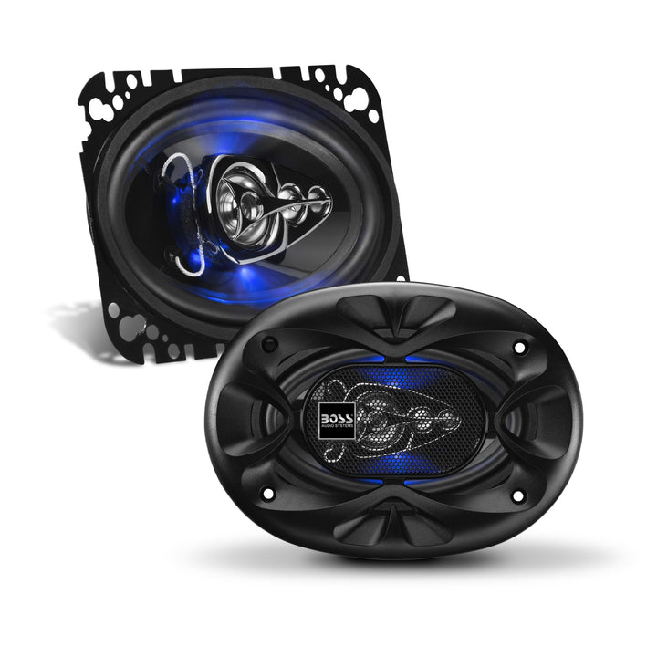 Boss Audio Systems BE464 250 Watt pro Paar, 10,2 x 15,2 cm, volle Reichweite, 4-Wege-Autolautspreche