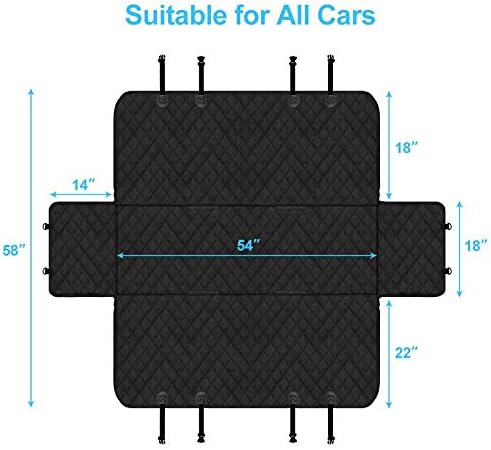 Riloer SUV Cargo Liner Wasserdichte Haustierfrachtabdeckung Hundesitzbezugmatte für SUVs mit Stossst
