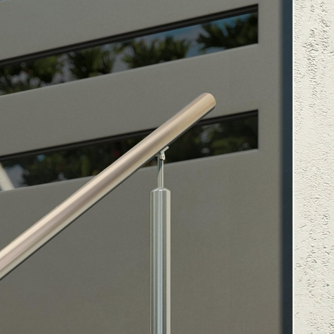DOLLE Geländer Edelstahl Hauseingang aufgesetzte Montge 2 Pfosten Länge 150 cm Höhe 100 cm witterung