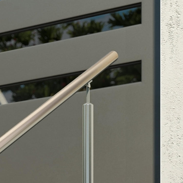 DOLLE Geländer Edelstahl Hauseingang aufgesetzte Montge 2 Pfosten Länge 150 cm Höhe 100 cm witterung
